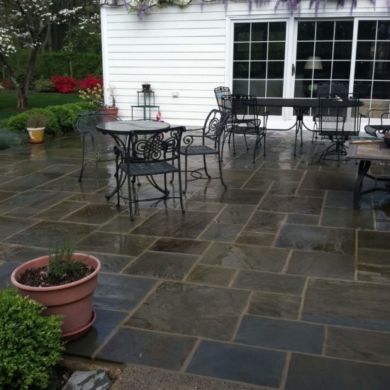 Project complete by A. Pennachi & Sons, Co. outdoor patio.