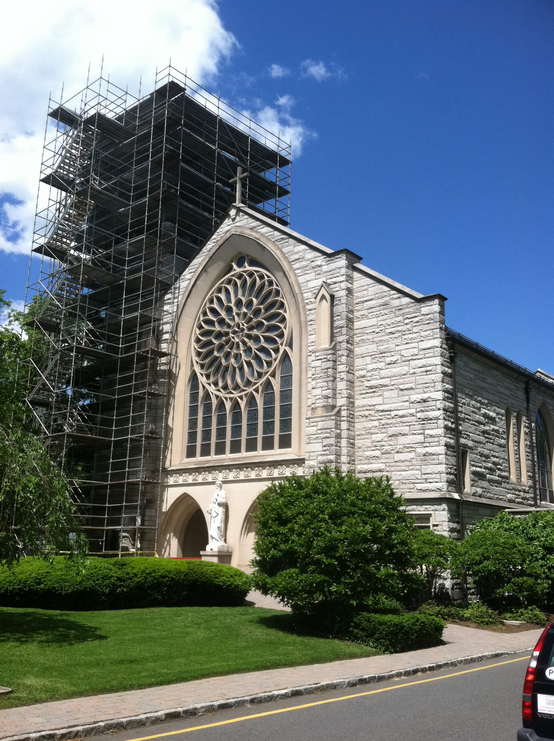 Church restoration and commercial masonry work by A. Pennachi & Son, Co.