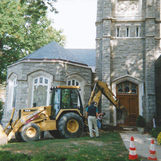 Church restoration and basement waterproofing services from A. Pennacchi & Sons, Co.