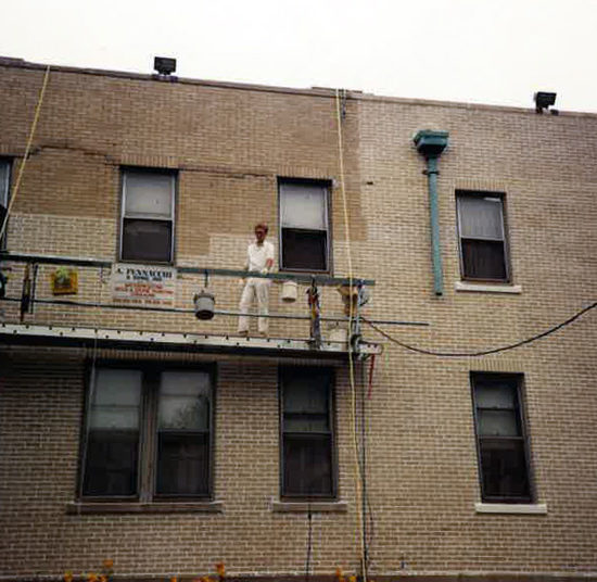 Early days of A. Pennachi & Sons, Co. for building restoration, masonry services in the Tri-State Area.
